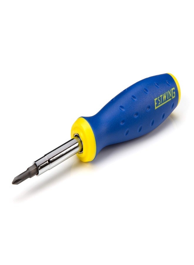 Estwing 6-in-1 Multipurpose Phillips, Slotted, and Hex Screwdriver, Steel Shaft, Comfortable Grip, PH1, PH2, 3/16-inch and 1/4-inch Slotted, 1/4-inch and 5/16-inch Hex - Image 2