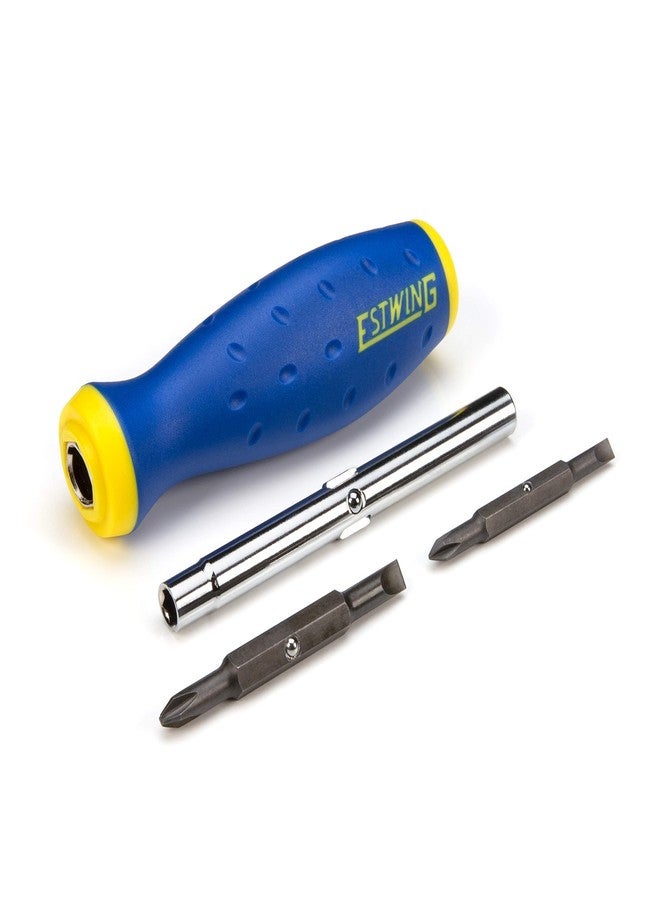 Estwing 6-in-1 Multipurpose Phillips, Slotted, and Hex Screwdriver, Steel Shaft, Comfortable Grip, PH1, PH2, 3/16-inch and 1/4-inch Slotted, 1/4-inch and 5/16-inch Hex - Image 4