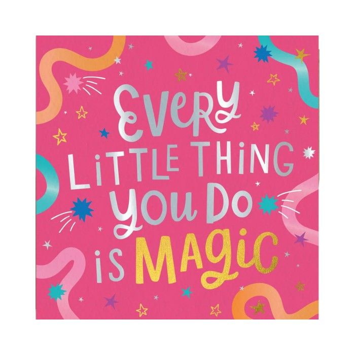 DottyBlack Every Little Thing You Do Is Magic Greeting Card | Inspirational Blank Card with Envelope | Appreciation Friendship Card for Love, Encouragement, Support, Birthday & Personal Messages - Image 1