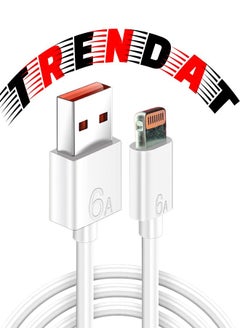 Generic Very Fast iPhone Charger 18W + Charging Cable From (USB) to (iPhone) 6A - White  - Image 2