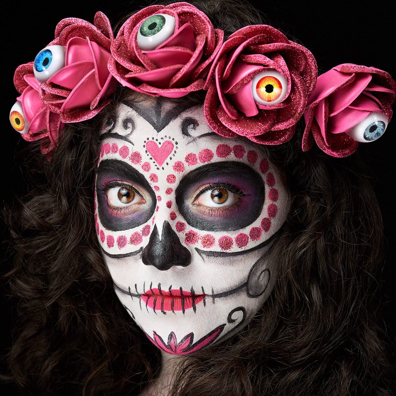 Skylety 32 Pieces Halloween Eyeballs Plastic Half Eyeballs Spooky Scary Horror Props for Halloween Trick or Treat Party Cosplay (Cute Colors) - Image 4