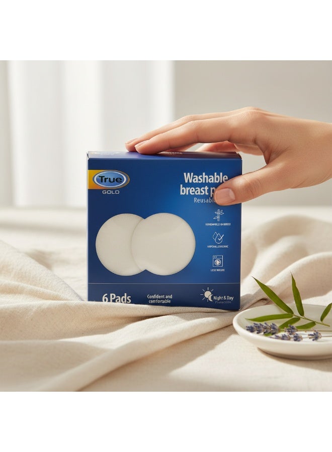 ترو وسادات الثدي القابلة للغسل وإعادة الاستخدام 6 قطع - Image 5