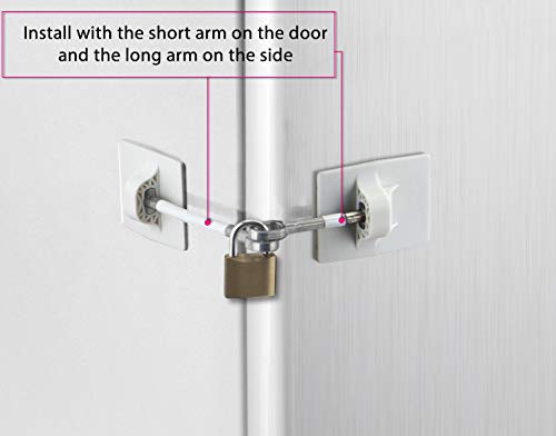 Guardianite 2-Pack Refrigerator Lock (White Without Padlock) - Image 4