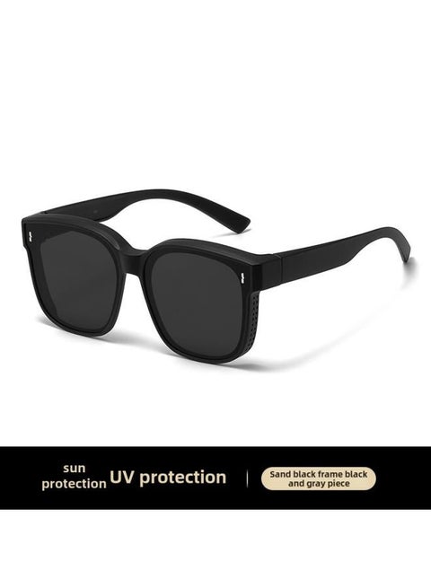 Set Of Glasses Myopia Sunglasses Tide Clip Polarized Anti-ultraviolet Driving Special Ultra-light Short-range Mirror Frame For Women