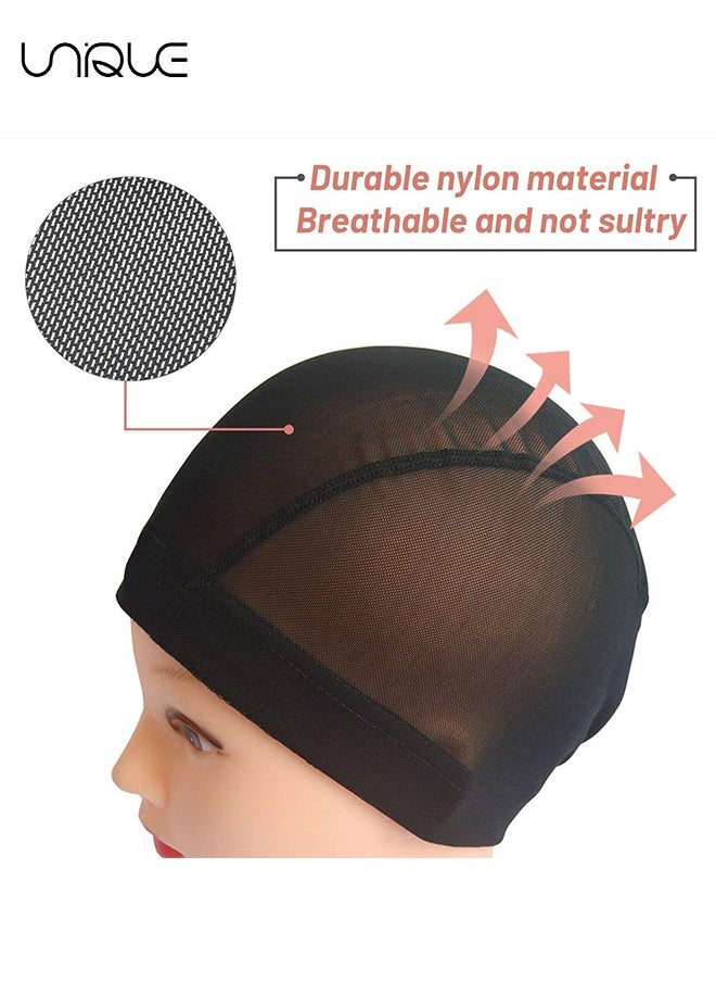 Unique - 6 PACK Wig Caps, Hair Styling Accessories, Stretchable Dome Mesh Women Lace Front, Black Cap Hairnets with Wide Elastic Band, Small Wigs(S+M+L) - Image 1