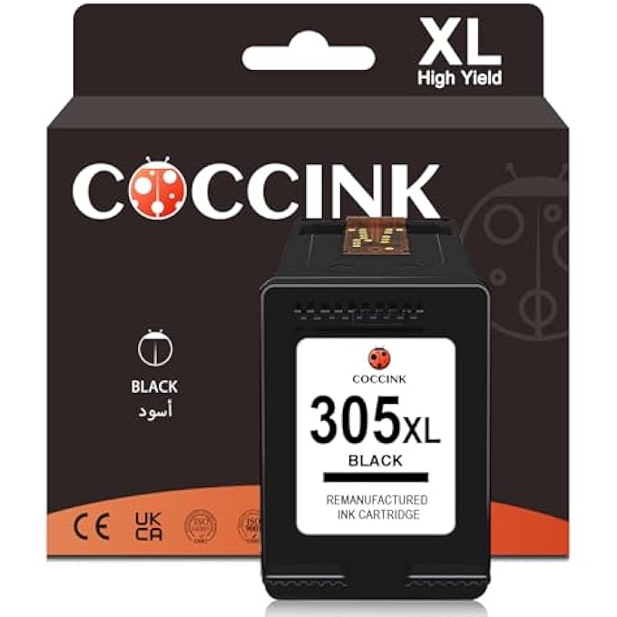 305XL BLACK INK CARTRIDGE FOR HP 305 INK CARTRIDGE FOR HP DESKJET 2300 2320 2710 2720 2721 2722 2723 4110 4120 4122 4130 ENVY 6010 6020 6022 6030 6032 PRINTER INK REPLACEMENT BLACK HIGH YIELD - Image 1