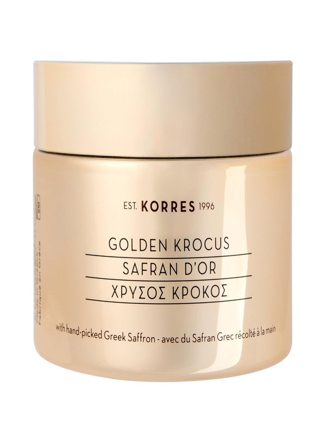 KORRES Golden Krocus Hydra-Filler Plumping Cream, Greek Saffron Face Moisturizer, Anti-Wrinkle Hydration Cream for Women & Men, Firming Day & Night Cream, Skin Care with Hyaluronic Acid, 1.69 fl oz - Image 1