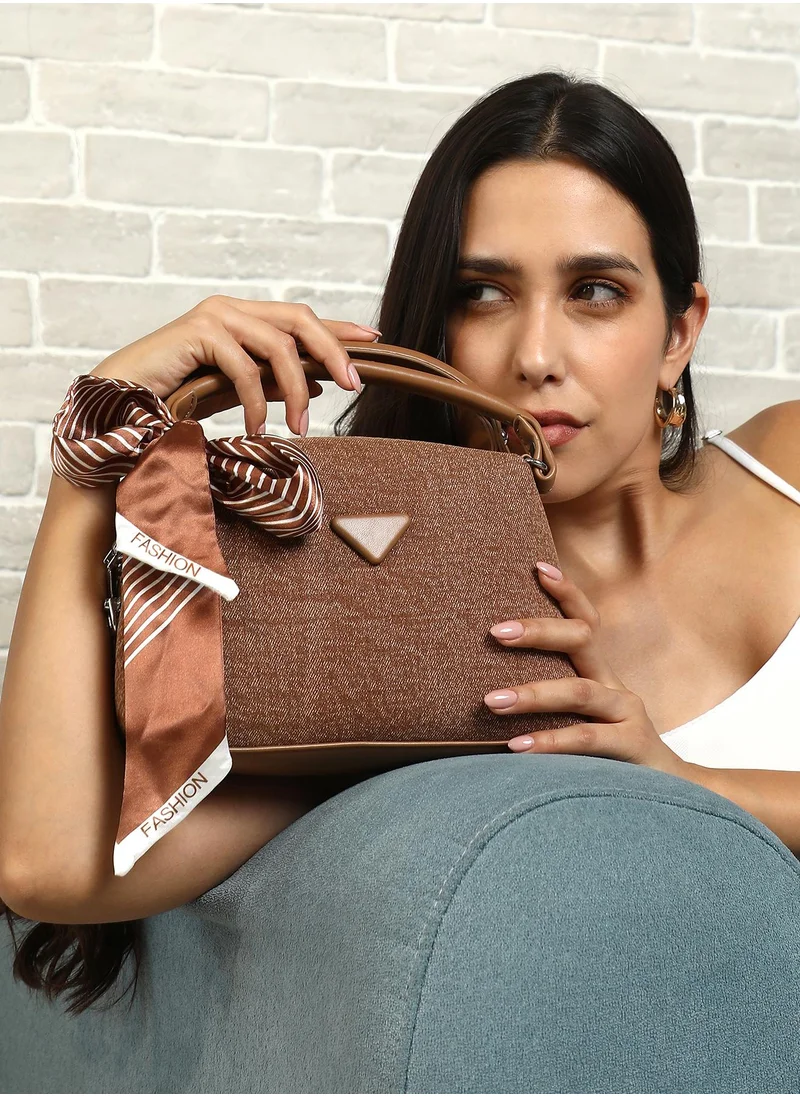 صوص هاوت Women's The Denim-Curve Hand Bag - Peanut Brown