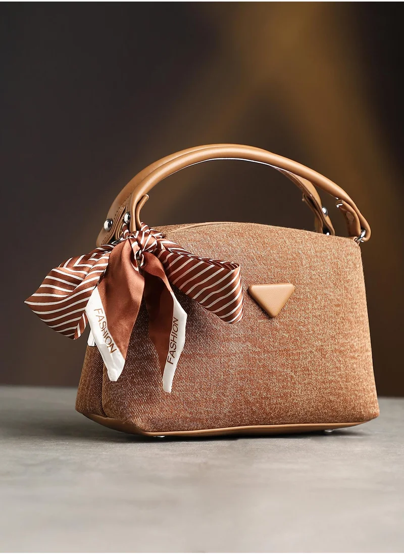 صوص هاوت Women's The Denim-Curve Hand Bag - Peanut Brown