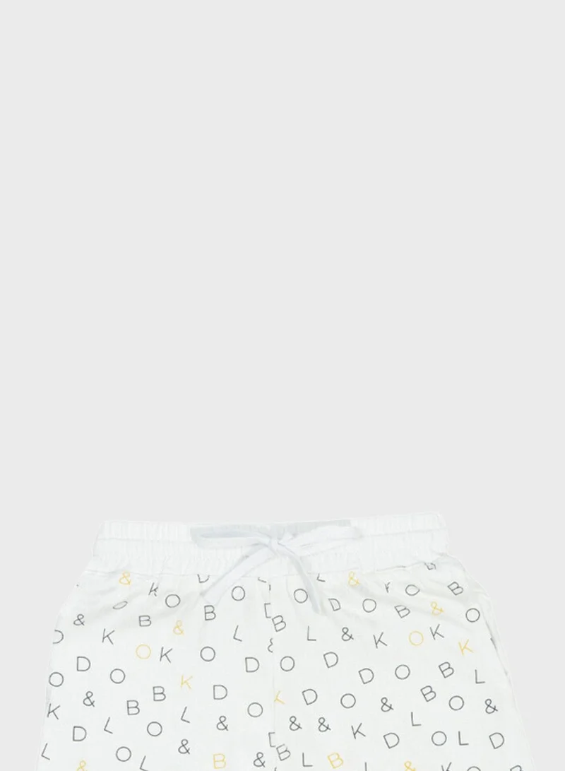 BOLD&KO Kids Aop Signature Shorts