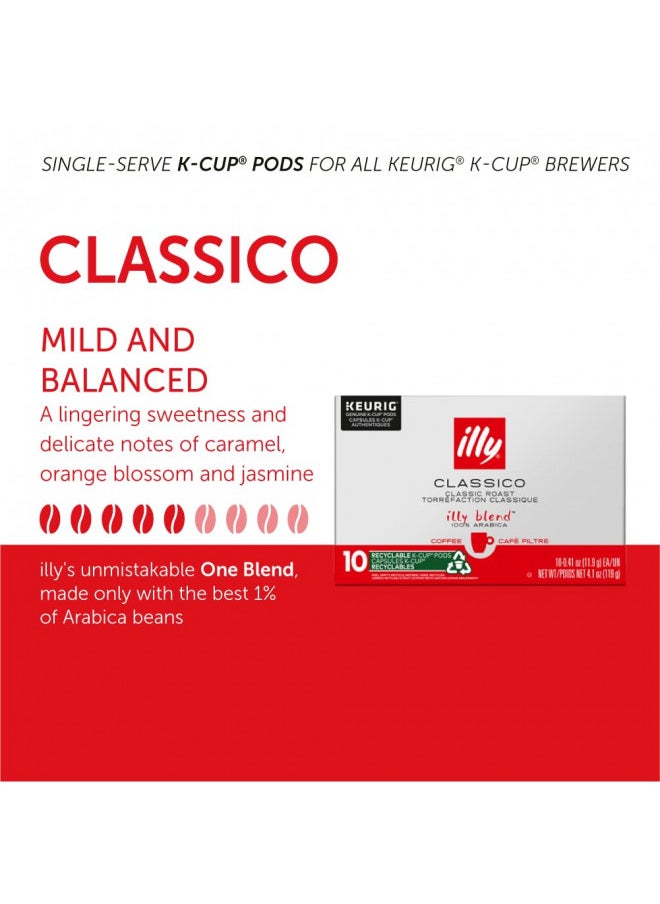 Illy Illy Coffee, Smooth and Balanced, Medium Roast Coffee K-Cups, Made with 100% Arabica Coffee, All-Natural, No Preservatives, Coffee Pods for Keurig Coffee Machines, Classico, 20 Count (Pack of 1)  - Image 3
