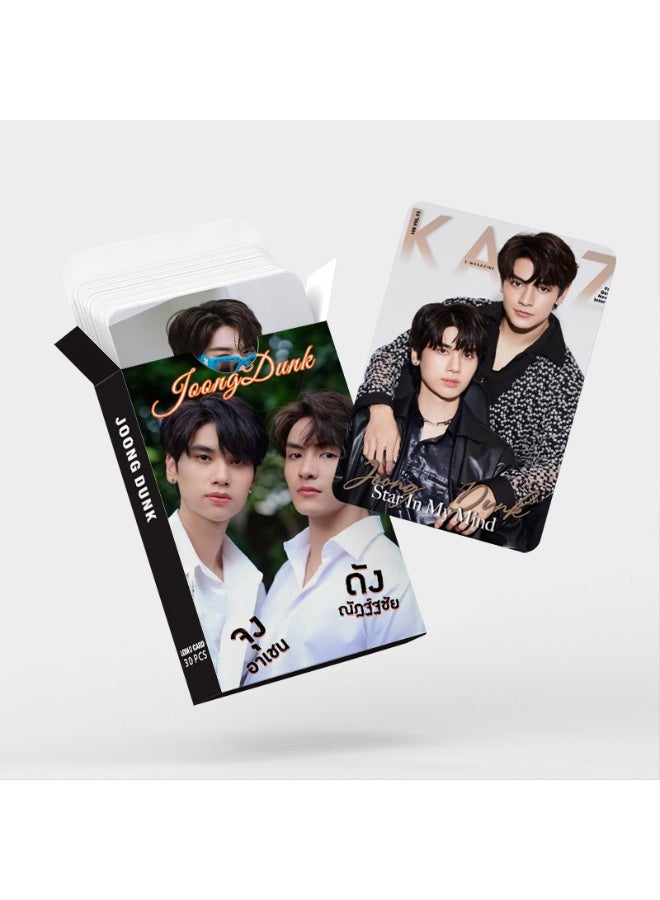 Joongdunk Pondphuwin Firstkhaotung Tai Star Card 30 Double Sided Lomo Cards - Image 2
