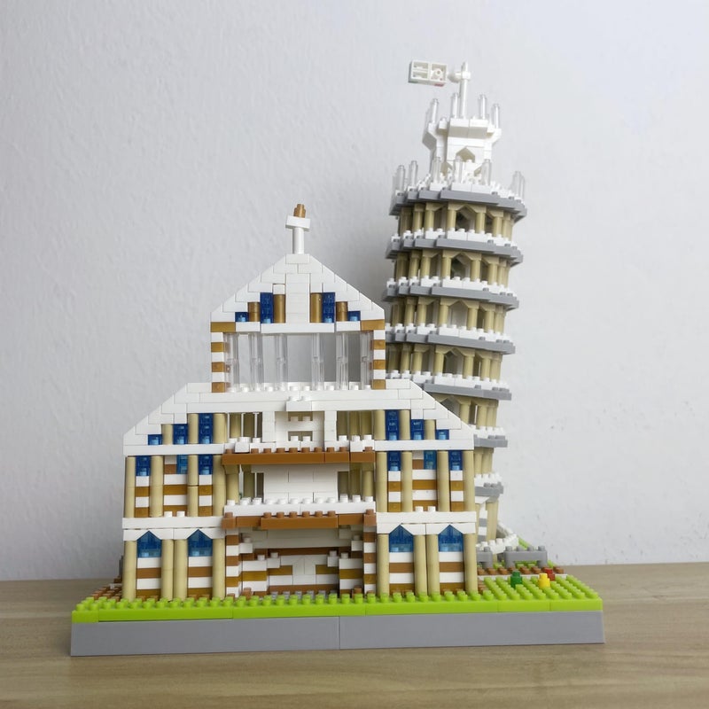 alltogetho Leaning Tower of Pisa Micro Mini Building Blocks - 8.7"Scale Architecture Model Kit for Adults, Collectible Display Toy with Detailed Manual, STEM Educational Toy for Teens & Adults (1700+ Pieces) - Image 5