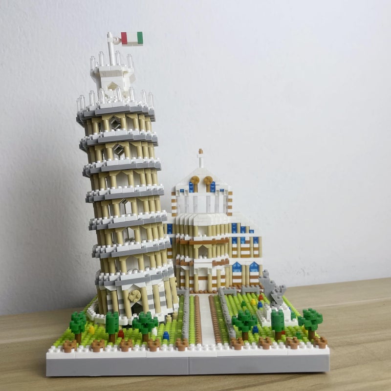 alltogetho Leaning Tower of Pisa Micro Mini Building Blocks - 8.7"Scale Architecture Model Kit for Adults, Collectible Display Toy with Detailed Manual, STEM Educational Toy for Teens & Adults (1700+ Pieces) - Image 2