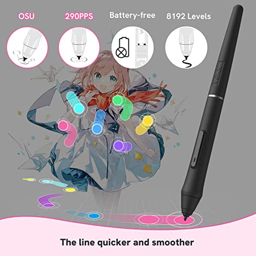 VEIKK VK430 Drawing Tablet 4x3 inch Pen Tablet, Portable Computer Graphics Tablets with 4 Shortcut Keys 8192 Levels Battery-Free Stylus Pen, Compatible with Mac/Windows/Android/Linux - Image 4