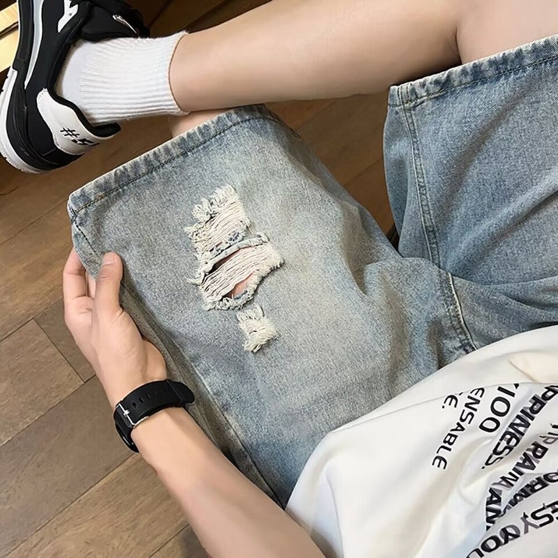 Unisex Classic Denim Jeans Loose Fit Daily Outdoor Wear - Image 2