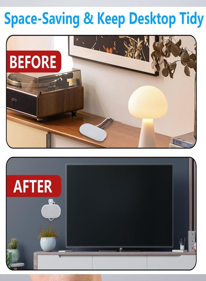 Wabracket Universal TV Streamer Mount Holder for Google TV Streamer 4K - No Drill Installation | Space-Saving Design | with Silicone Voice Remote Protection Case - Image 5