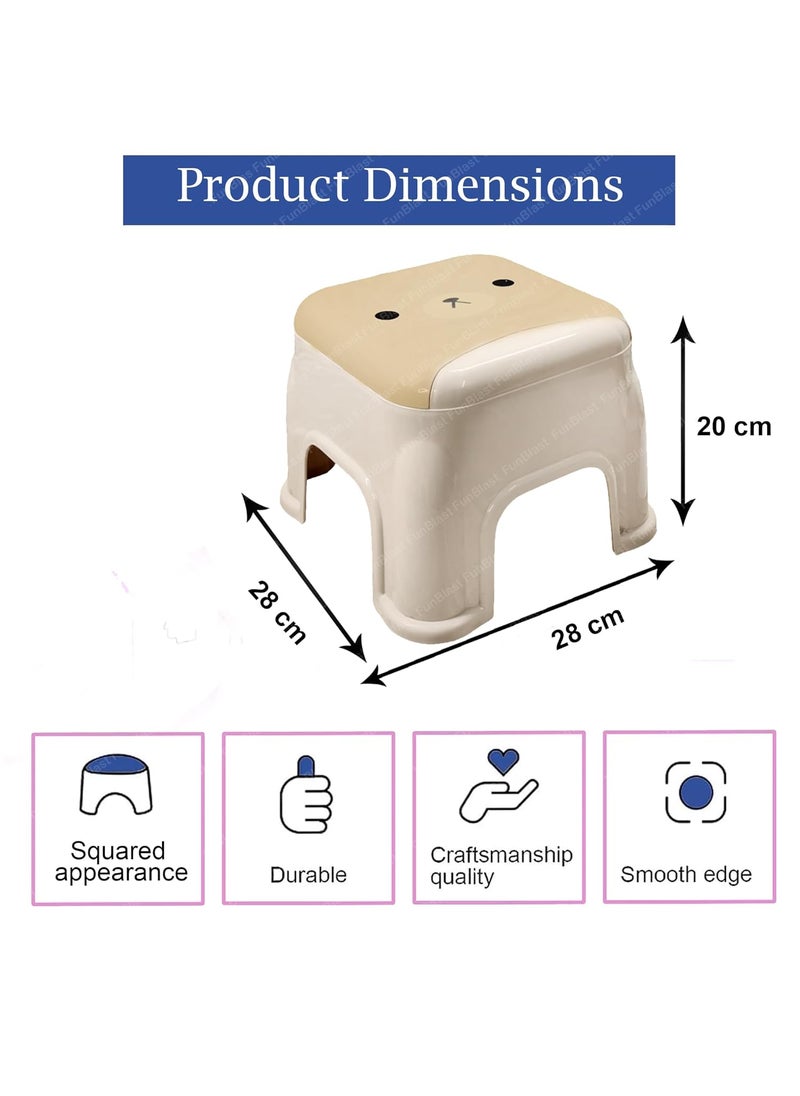 FunBlast FunBlast Kids Sitting Stool, Plastic Sitting Stool for Kids – Cute Animal Theme (Pack of 1 -Bear)  - Image 3