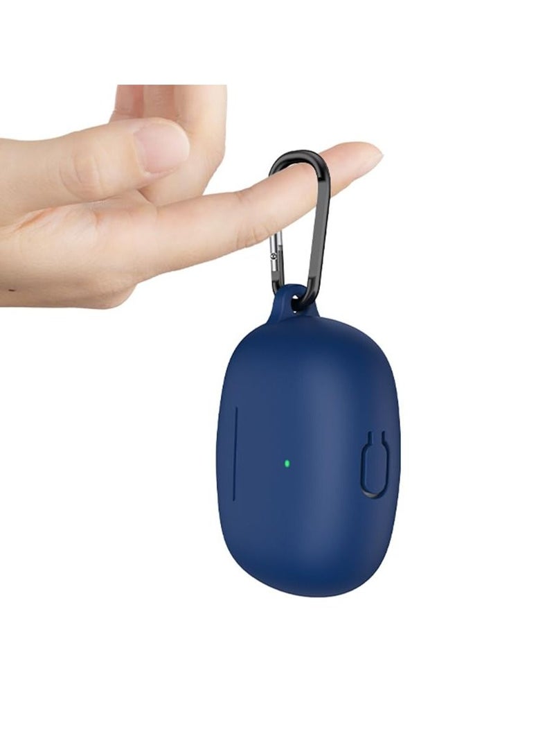 Silicone Carrying Case Compatible with HONOR Earbuds X3i Portable Scratch Shock Resistant Cover with Carabiner (Blue) - Image 5