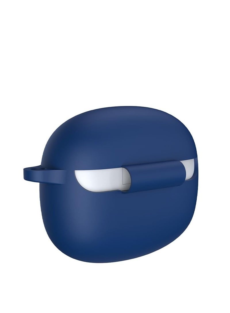 Silicone Carrying Case Compatible with HONOR Earbuds X3i Portable Scratch Shock Resistant Cover with Carabiner (Blue) - Image 3
