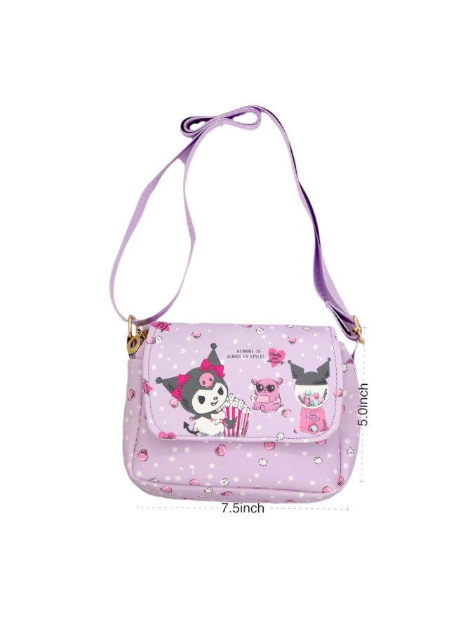 SANMUGEED حقيبة كروس بودي كرتونية لطيفة محفظة كاواي حقيبة هاتف محفظة عملات هدية للفتيات والنساء - Image 5