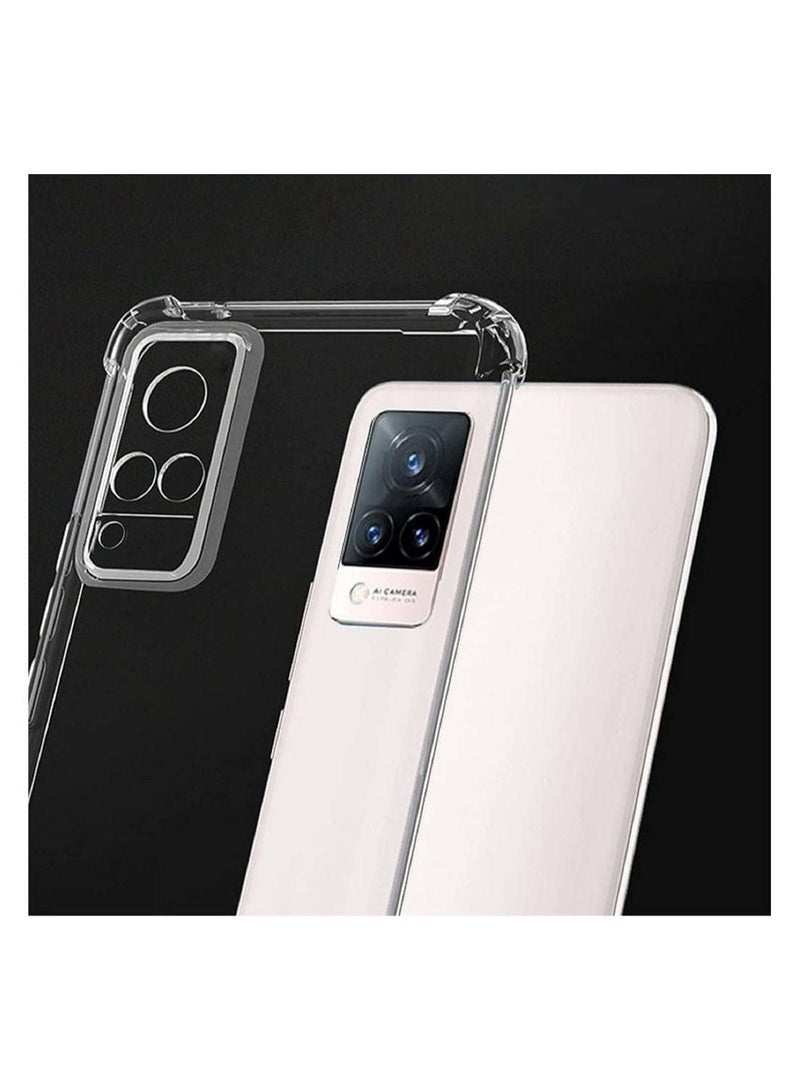 vesus Case Anti-Scratch Shock Proof Bumper Transparent Silicone Reinforced Edges Clear Protection Cover For Vivo V21 4G / Vivo V21 5G - Image 2