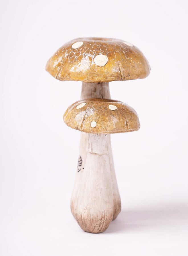 SEINHIJO Mushroom Decor Sculpture Garden Gifts Statue Outdoor Fairy Figurine Modern Patio Arts Polyresin 7.1inch - Image 5