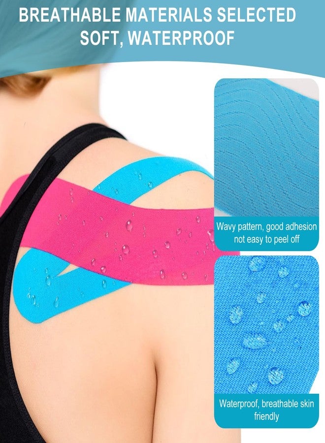 EPDPLAY Precut Kinesiology Tape, Breathable Elastic Athletic Tape, Ankle Pain Relief, Sprain Prevention, Ligament Support - (4 Rolls,80 Precut Strips) - Image 4