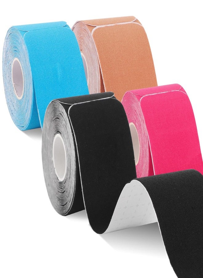 EPDPLAY Precut Kinesiology Tape, Breathable Elastic Athletic Tape, Ankle Pain Relief, Sprain Prevention, Ligament Support - (4 Rolls,80 Precut Strips) - Image 1