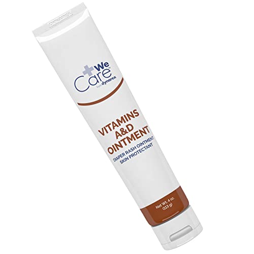 Dynarex Vitamins A & D Ointment, Ointment with Vitamin A and Vitamin D Skin Protectant, for Diaper Rash and Discomfort, White, 1-4 oz. Tube - Image 1