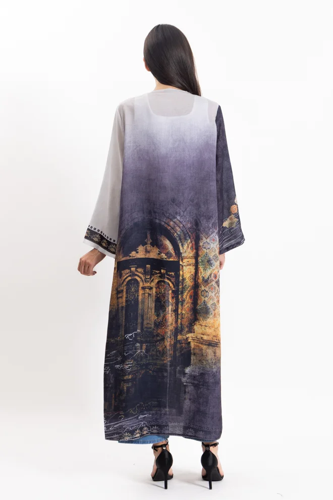 SHAPES DETAILED PRINTED ABAYA