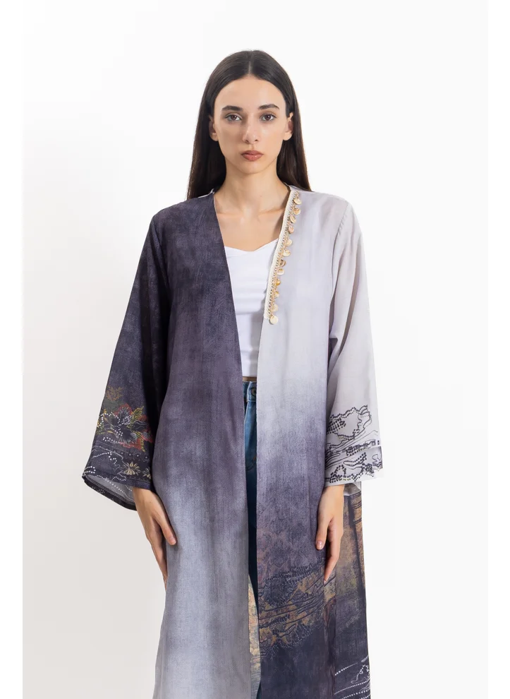 SHAPES DETAILED PRINTED ABAYA