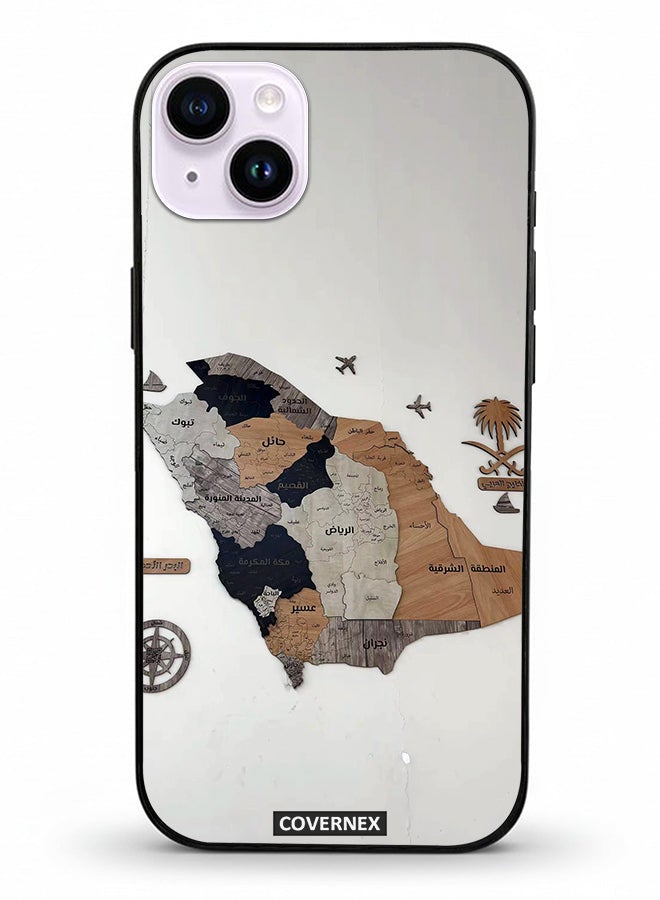 Covernex غطاء حماية آيفون 14 بلس مطبوع يتميز بخريطة المملكة العربية السعودية - Image 2