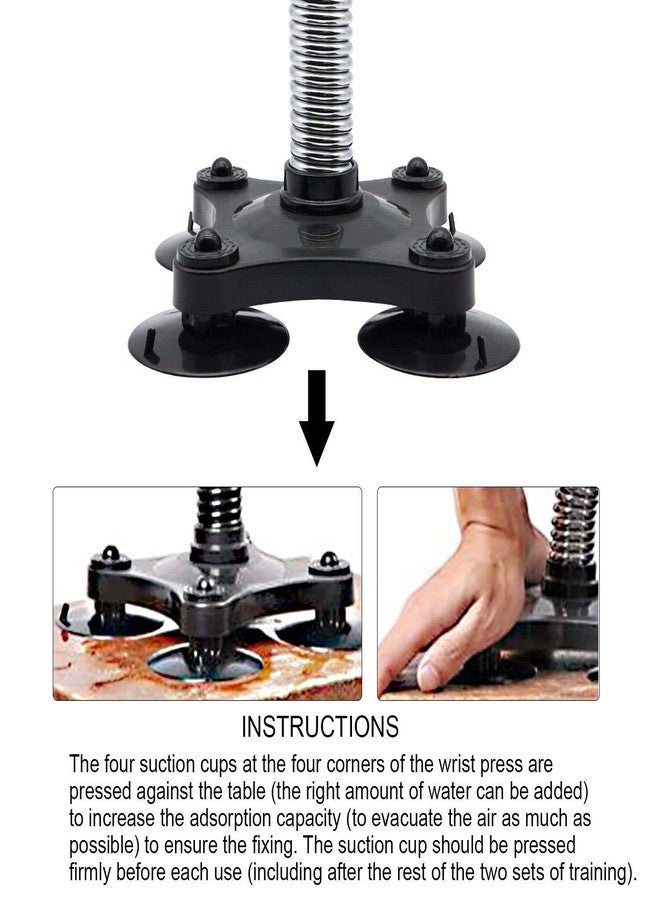 YCYU Arm Wrestling Training Equipment - Professional Forearm Wrist Grip Strength Trainer, Power Workout Exerciser to Build Strong Powerful Arms for Armwrestling and Boxing(Black) - Image 5