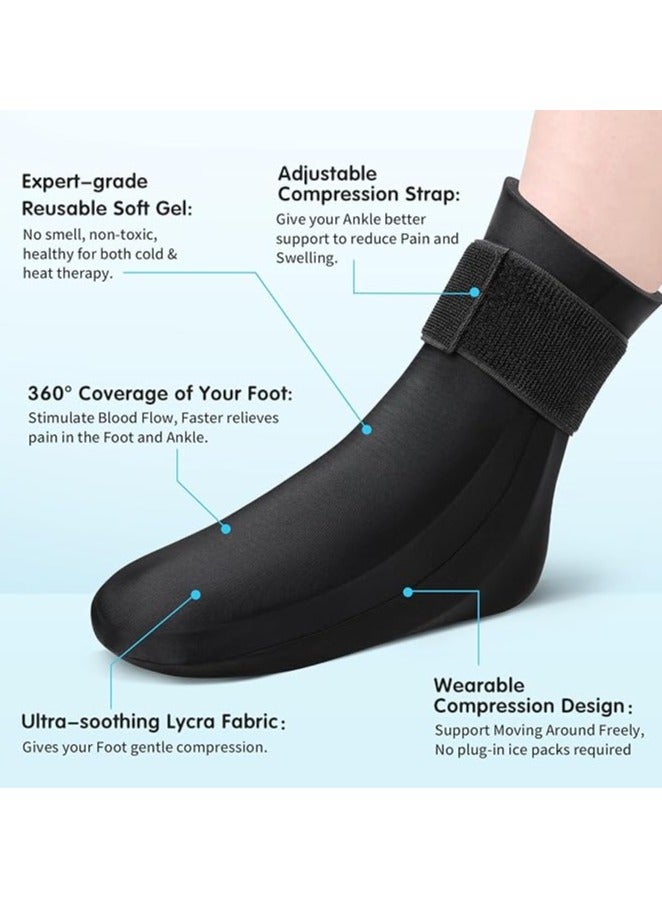 Generic Ankle Ice Pack Wrap, Reusable Hot  Cold Therapy Gel Sock for Achilles Tendonitis, Plantar Fasciitis, Heel Pain Relief, Instant Pain Relief (Pack of 1） - Image 4