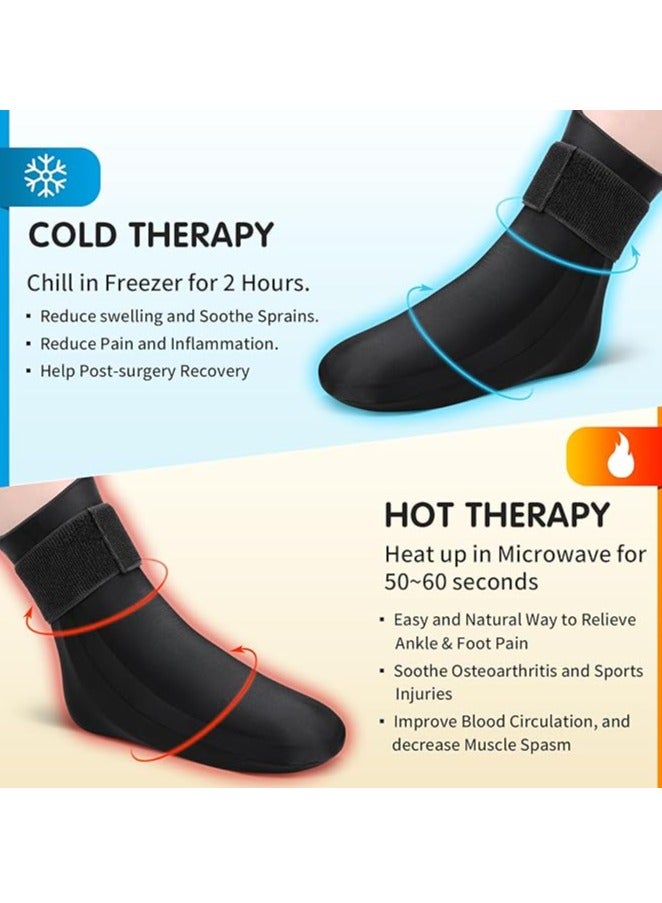 Generic Ankle Ice Pack Wrap, Reusable Hot  Cold Therapy Gel Sock for Achilles Tendonitis, Plantar Fasciitis, Heel Pain Relief, Instant Pain Relief (Pack of 1） - Image 3