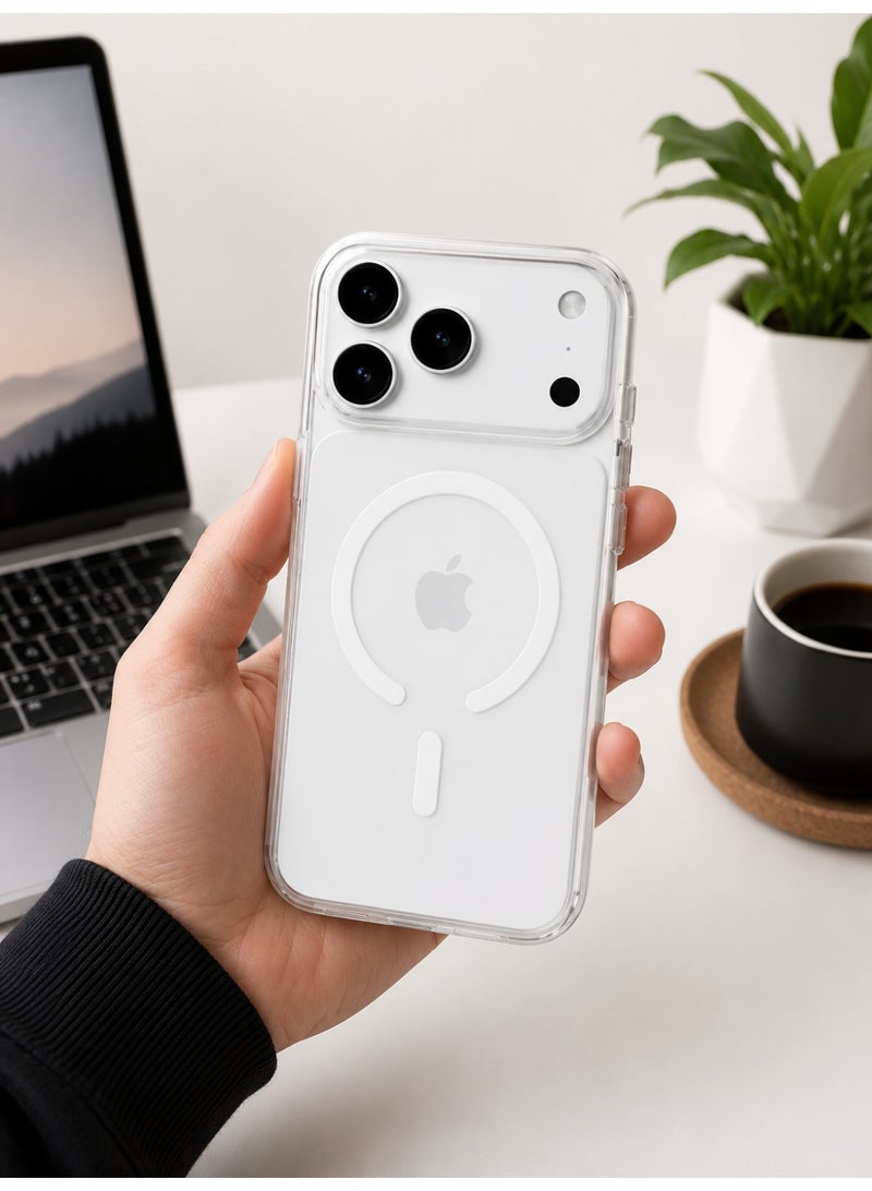 LANEX MagSafe Compatible Crystal Clear Case for iPhone 17 Pro Max - 360-Degree Shockproof Bumper Cover with Camera Shield - Image 3