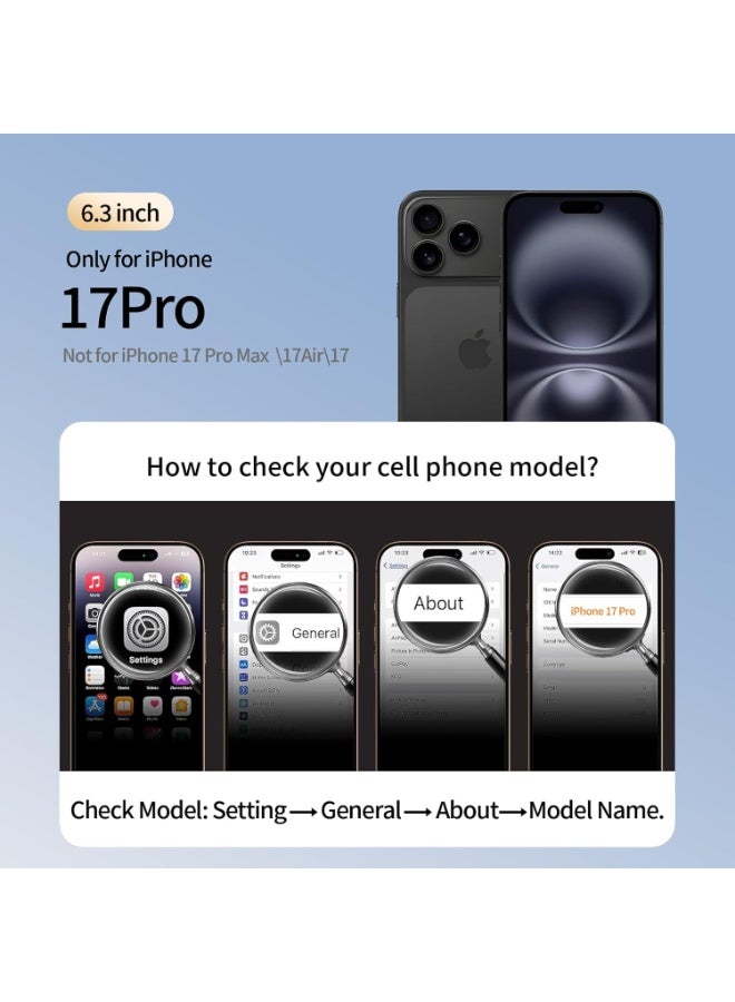 for iPhone 17 pro Slim Case,Paper-Thin Transparent Finish Skin Back Case [Non Yellowing] (Clear, iPhone 17 Pro) - Image 5