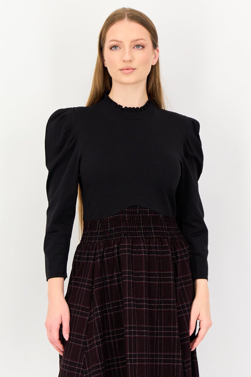 VERO MODA فستان ميدي مزخرف للنساء، متعدد الألوان - Image 2