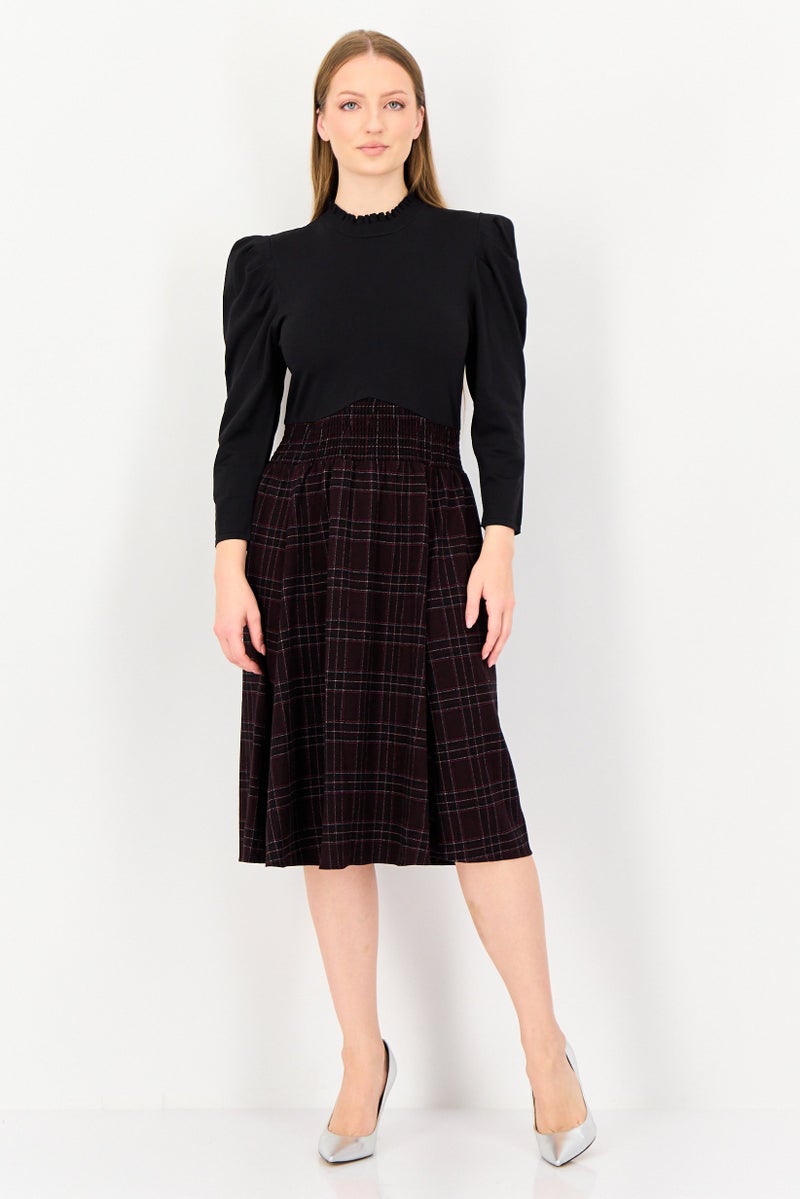 VERO MODA فستان ميدي مزخرف للنساء، متعدد الألوان - Image 1