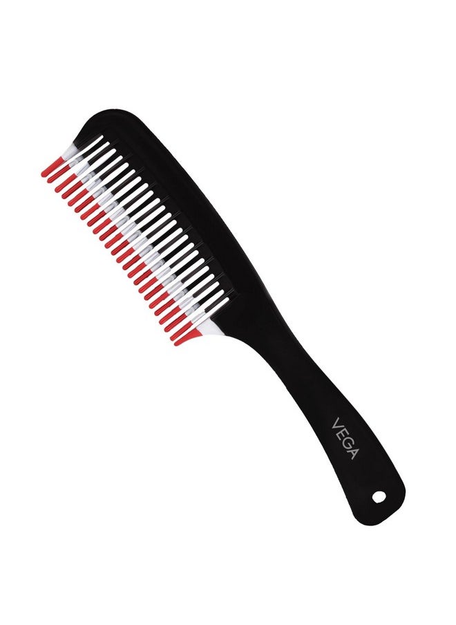 Vega Detangling Hair Comb 2 Row Teeth ( India'S No.1* Hair Comb Brand) For Men And Women (1265)  - Image 1