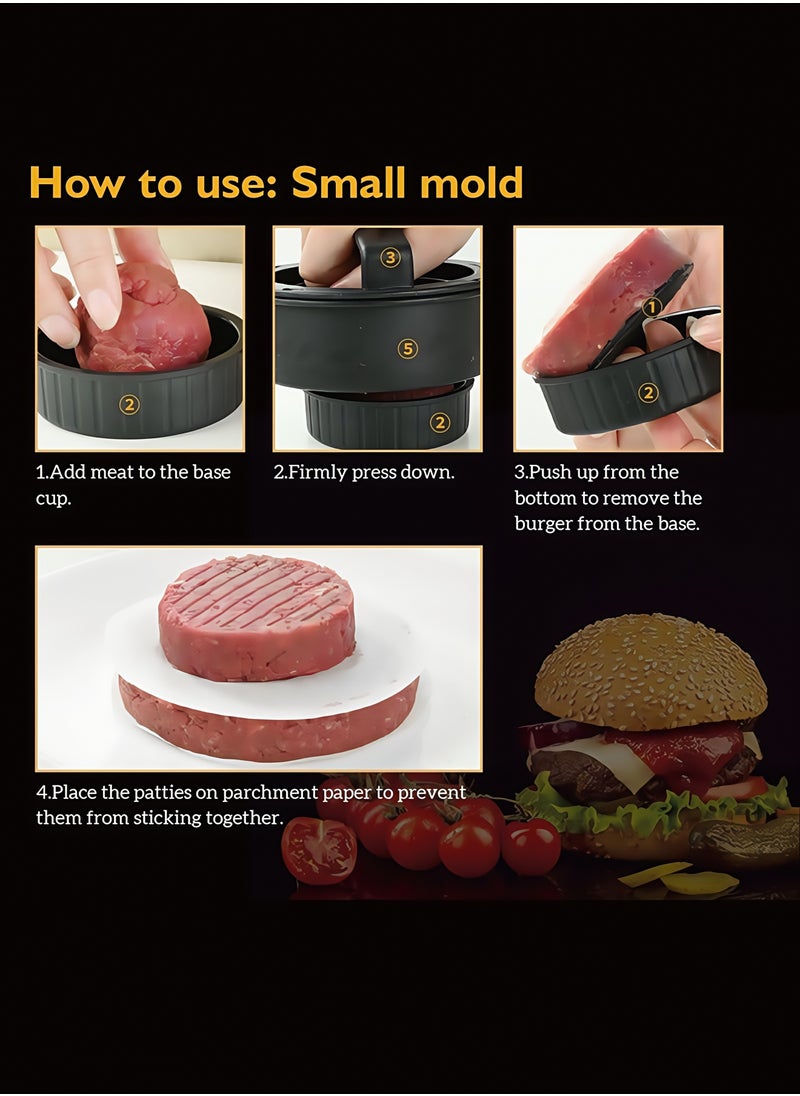 Burger Press Round Meat Pie Maker Manual Hamburger Meat Pie Press Rice Ball Mold Plastic Burger Meat Press Tool Manual, Two Mold Sizes Non-Stick Design Comfortable Handle Versatile - pzsku/ZA2F231EB75E159DB0D45Z/45/_/1732611788/2c9b6269-4437-4965-9db4-822cd3120a8e