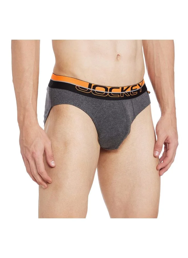 جوكي Jockey FP02 Men Super Combed Cotton Rib Solid Brief with Ultra soft Waistband