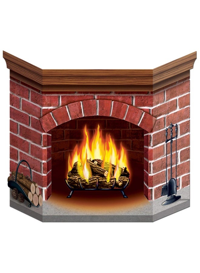 Beistle حامل مدفأة من الطوب لاحتفالات الوقوف 1 قطعة 1 عبوة - Image 1