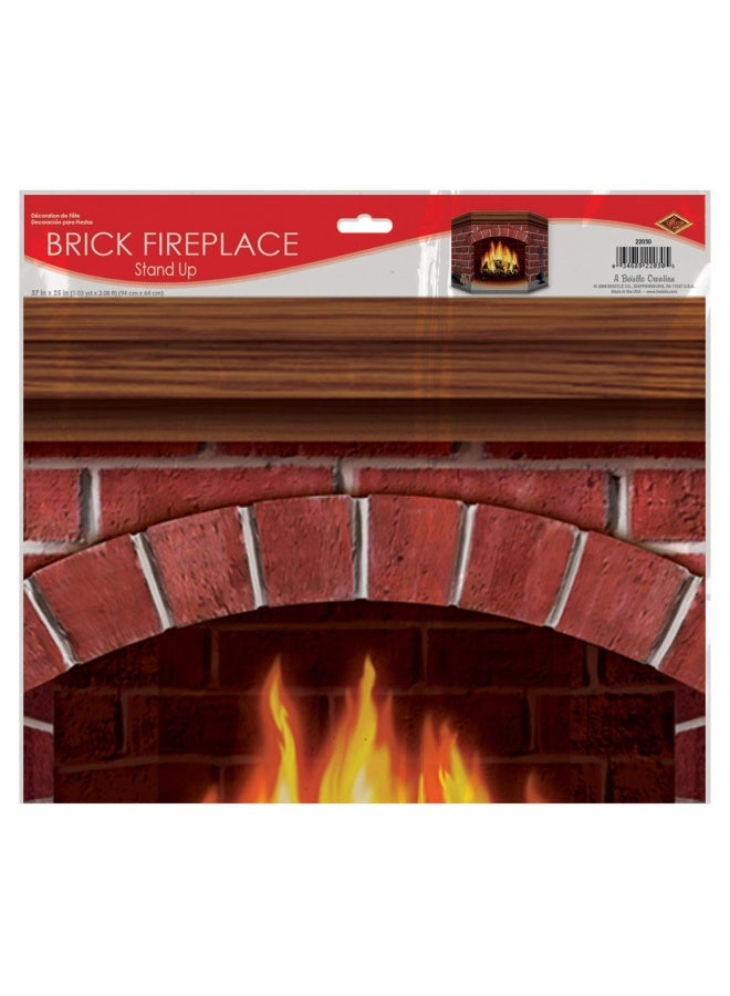 Beistle حامل مدفأة من الطوب لاحتفالات الوقوف 1 قطعة 1 عبوة - Image 3