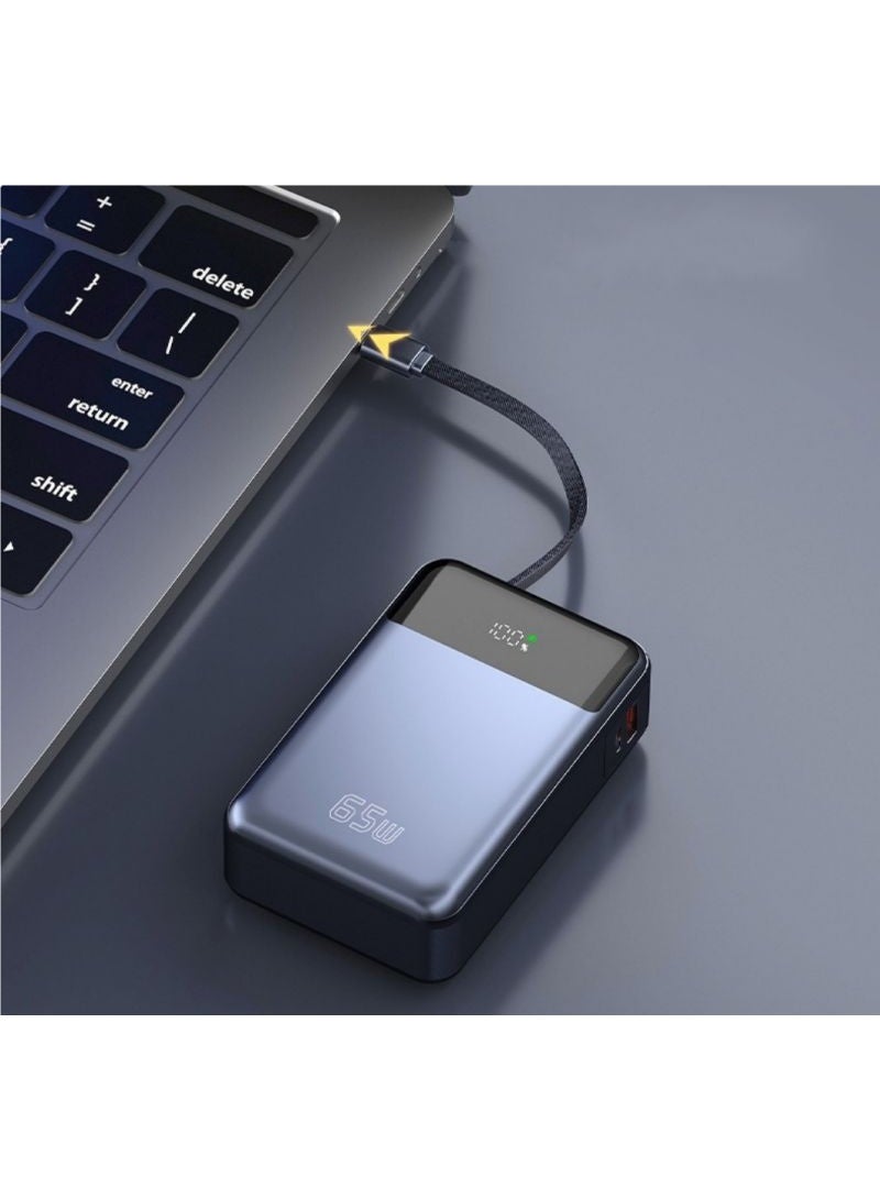 Denx "DENX DX431 Power Bank – 20000mAh Capacity, 65W Fast Charging, Dual USB Ports, ABS+PC Durable Material, Portable External Battery Pack for Smartphones & Laptops" - Image 3