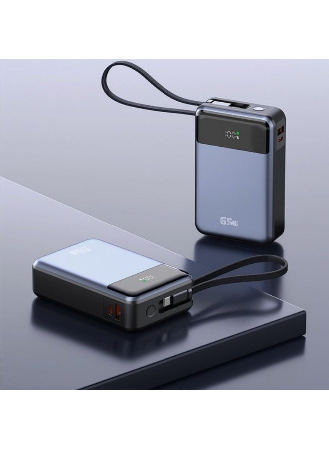 Denx "DENX DX431 Power Bank – 20000mAh Capacity, 65W Fast Charging, Dual USB Ports, ABS+PC Durable Material, Portable External Battery Pack for Smartphones & Laptops" - Image 4