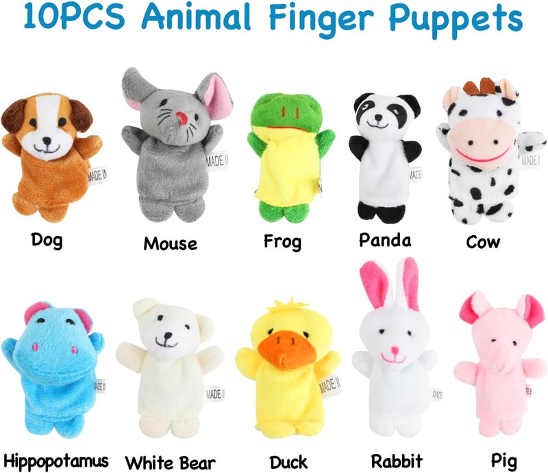 LOKIPA 10PCS Finger Toys Soft Plush Animal Finger Puppets for Kids Mini Plush Finger Toys Assortment for Boys  Girls Party Favors Playtime Schools - Image 2