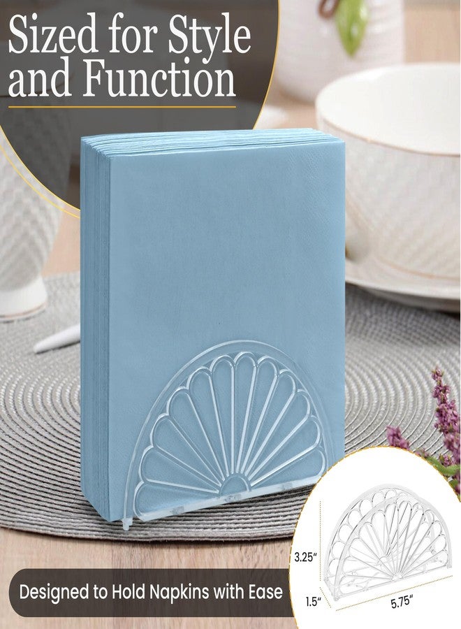 Crafts Central 5.75 Inch Clear Plastic Napkin Holder - 24 Pieces (Fan Design) - Image 3
