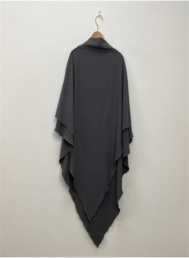 Loquat - Simple And Fashionable Solid Color Turban Dark Grey - Image 1
